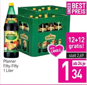 Sutterlüty Pfanner Fifty-Fifty 1 liter Angebot