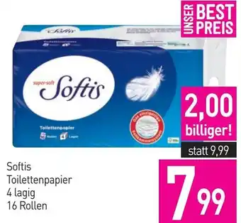 Sutterlüty Softis Toilettenpapier 4 lagig 16 Rollen Angebot