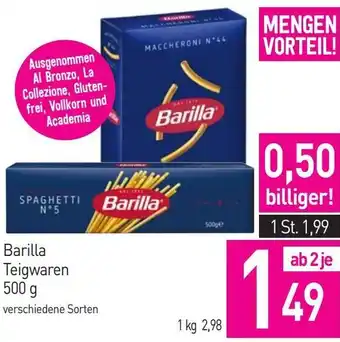 Sutterlüty Barilla Teigwaren 500g Angebot
