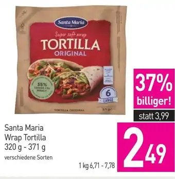 Sutterlüty Santa Maria Wrap Tortilla 320 g -371 g Angebot