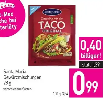 Sutterlüty Santa Maria Gewürzmischungen 28g Angebot