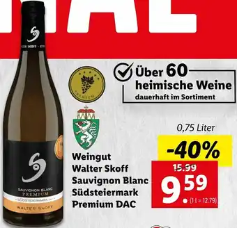 Lidl Weingut Walter Skoff Sauvignon Blanc Südsteiermark Premium DAC 0,75 Liter Angebot