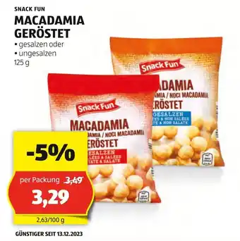 Hofer SNACK FUN MACADAMIA GERÖSTET 125g Angebot