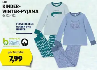 Hofer KINDER- WINTER-PYJAMA Angebot