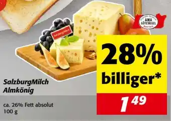 Nah&Frisch SalzburgMilch Almkönig 100g Angebot