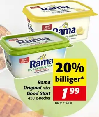 Nah&Frisch Rama Original oder Good Start 450 g-Becher Angebot