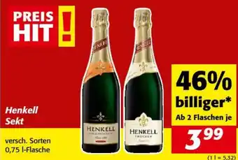 Nah&Frisch Henkell Sekt 0.75l Angebot
