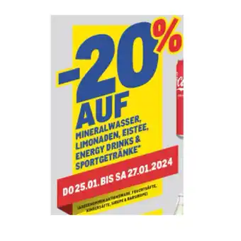 Metro 20% AUF MINERALWASSER, LIMONADEN, EISTEE, ENERGY DRINKS & SPORTGETRÄNKE METRO Angebot