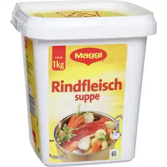 Metro Maggi Rindfleischsuppe, Preisangabe ohne MwSt. (Preis inkl. MwSt. 11,13 €), METRO 1 Kilogramm 1 Packung Angebot