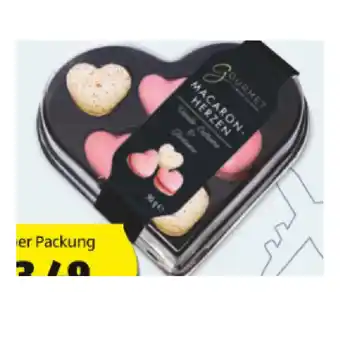 Hofer Gourmet Macarons in Herzform HOFER 90 Gramm 1 Packung Angebot