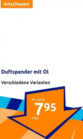 Action Duftspender mit Öl Angebot