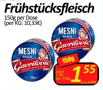 Wurstico Frühstücksfleisch 150g per Dose Angebot