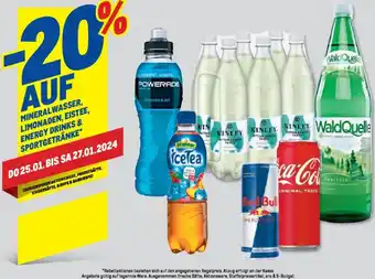 Metro MINERALWASSER, LIMONADEN, EISTEE, ENERGY DRINKS & SPORTGETRÄNKE Angebot