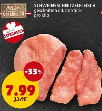 PENNY SCHWEINSSCHNITZELFLEISCH Angebot