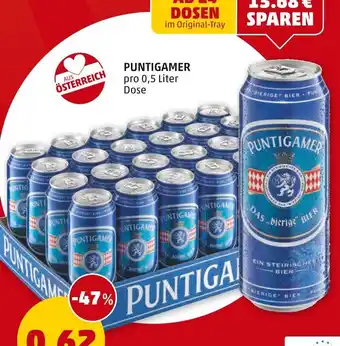 PENNY PUNTIGAMER pro 0,5 Liter Dose Angebot