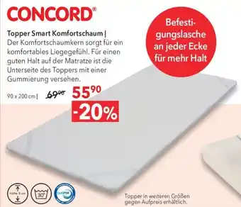 Matratzen Concord Topper Smart Komfortschaum Angebot