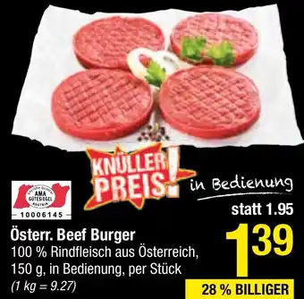 Maximarkt Österr. Beef Burger Angebot