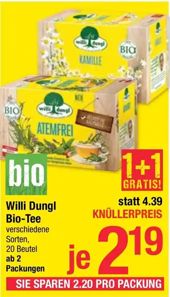 Maximarkt Willi Dungl Bio-Tee Angebot