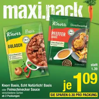 Maximarkt Knorr Basis, Echt Natürlich! Basis oder Feinschmecker Sauce Angebot