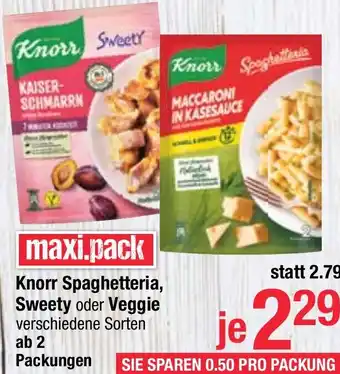 Maximarkt Knorr Spaghetteria, Sweety oder Veggie Angebot