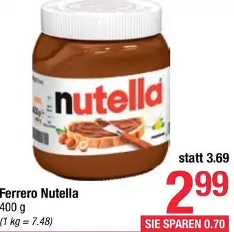 Maximarkt Ferrero Nutella 400 g Angebot