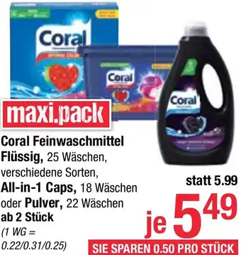 Maximarkt Coral Feinwaschmittel Flüssig Angebot