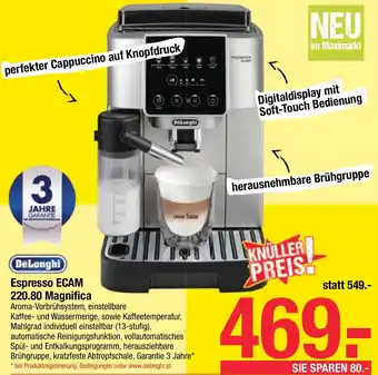 Maximarkt Espresso ECAM 220.80 Magnifica Angebot
