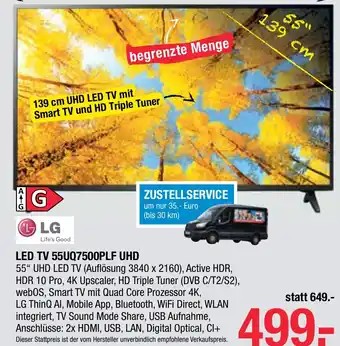 Maximarkt LED TV 55UQ7500PLF UHD Angebot