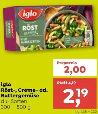 ADEG iglo RÖST Röst-, Creme- od. Buttergemüse div. Sorten 300 - 500 g Angebot