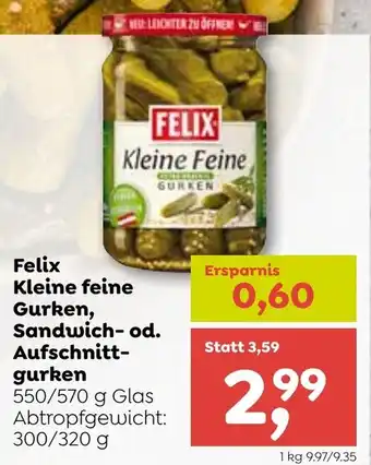 ADEG FELIX Kleine Feine GURKEN Angebot