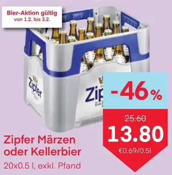 MPreis Zipfer Märzen oder Kellerbier 20x0.5 I, exkl. Pfand Angebot