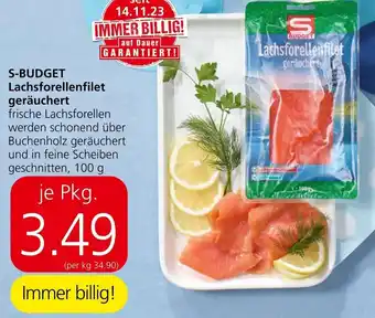 Spar S-BUDGET Lachsforellenfilet geräuchert Angebot