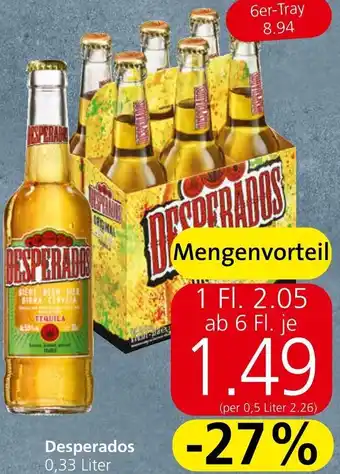 Spar Desperados 0,33 Liter Angebot