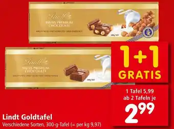 Interspar Lindt Goldtafel Angebot