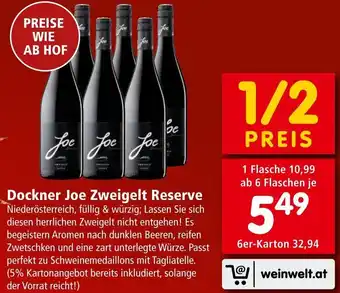 Interspar Dockner Joe Zweigelt Reserve Angebot
