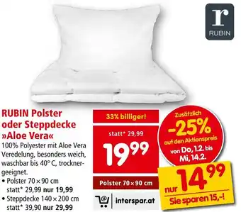 Interspar RUBIN Polster oder Steppdecke Angebot