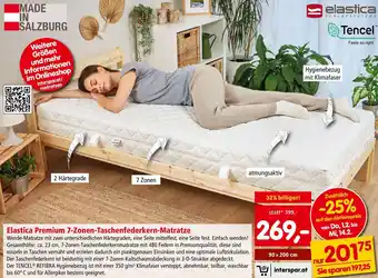 Interspar Elastica Premium 7-Zonen-Taschenfederkern-Matratze Angebot