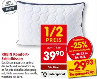 Interspar RUBIN Komfort-Schlafkissen Angebot