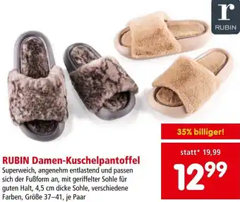 Interspar RUBIN Damen-Kuschelpantoffel Angebot