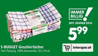 Interspar S-BUDGET Geschirrtücher Angebot