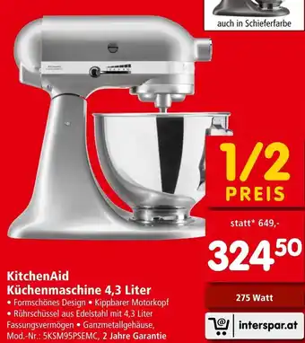 Interspar KitchenAid Küchenmaschine 4,3 Liter Angebot