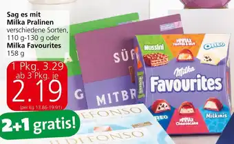 Eurospar Sag es mit Milka Pralinen verschiedene Sorten, 110 g-130 g Angebot