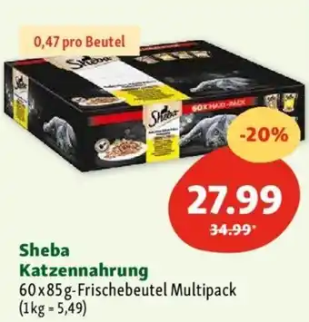 Fressnapf Sheba Katzennahrung 60x85g-Frischebeutel Multipack Angebot