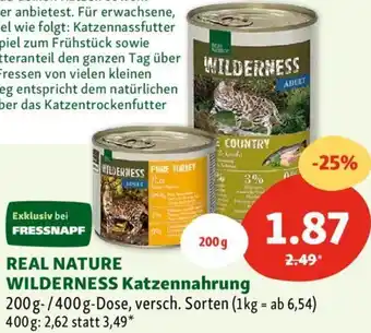 Fressnapf REAL NATURE WILDERNESS Katzennahrung 200g-/400g Angebot