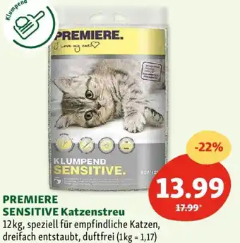 Fressnapf PREMIERE. SENSITIVE Katzenstreu Angebot