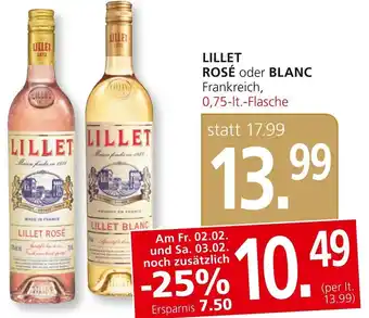 SPAR Gourmet LILLET ROSÉ oder BLANC Angebot