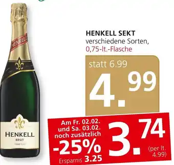 SPAR Gourmet HENKELL SEKT Angebot