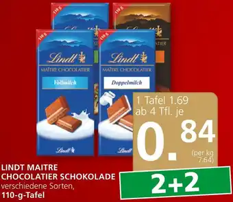 SPAR Gourmet LINDT MAITRE CHOCOLATIER SCHOKOLADE Angebot