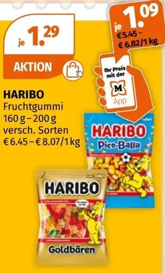 Müller HARIBO Fruchtgummi 160 g-200g Angebot