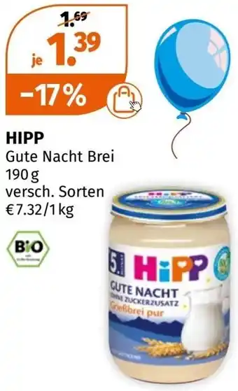 Müller HIPP Gute Nacht Brei 190g Angebot